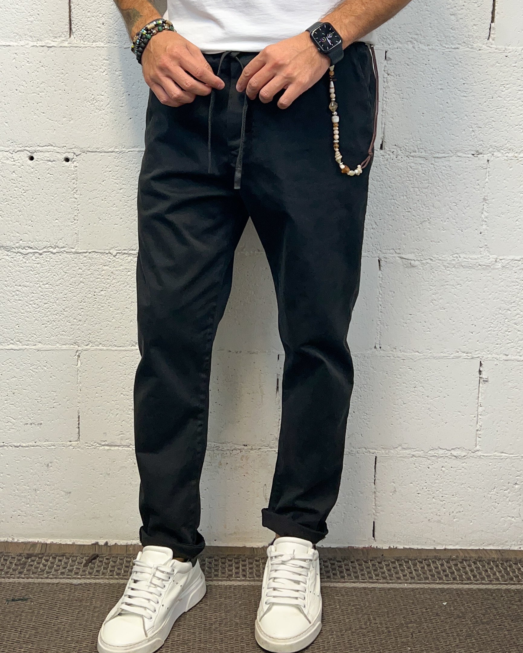 ONLYONE OVER-D Nero pantaloni denim regolari