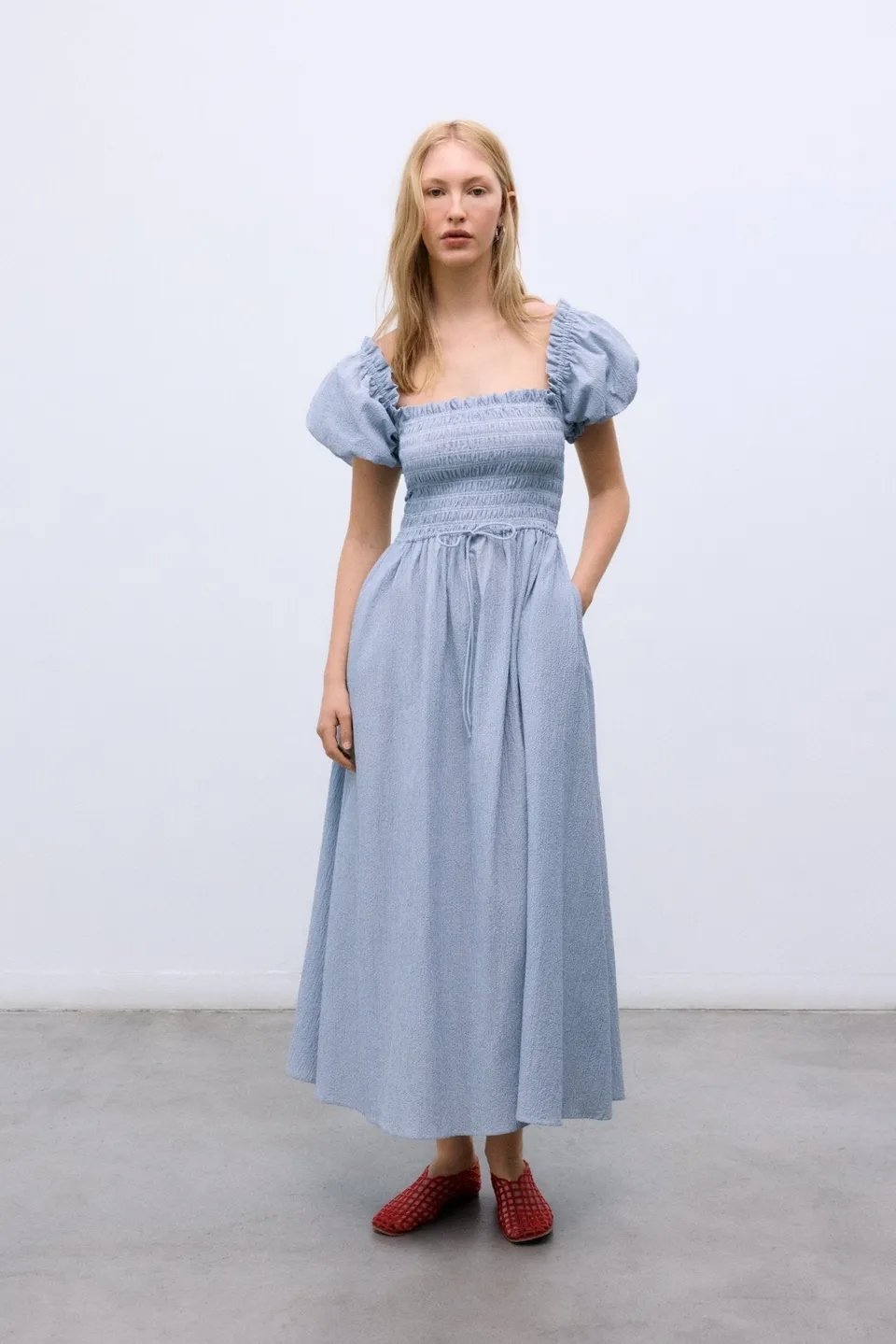 The New Society Cloe Abito Donna Midnight Pinstripes Cotone