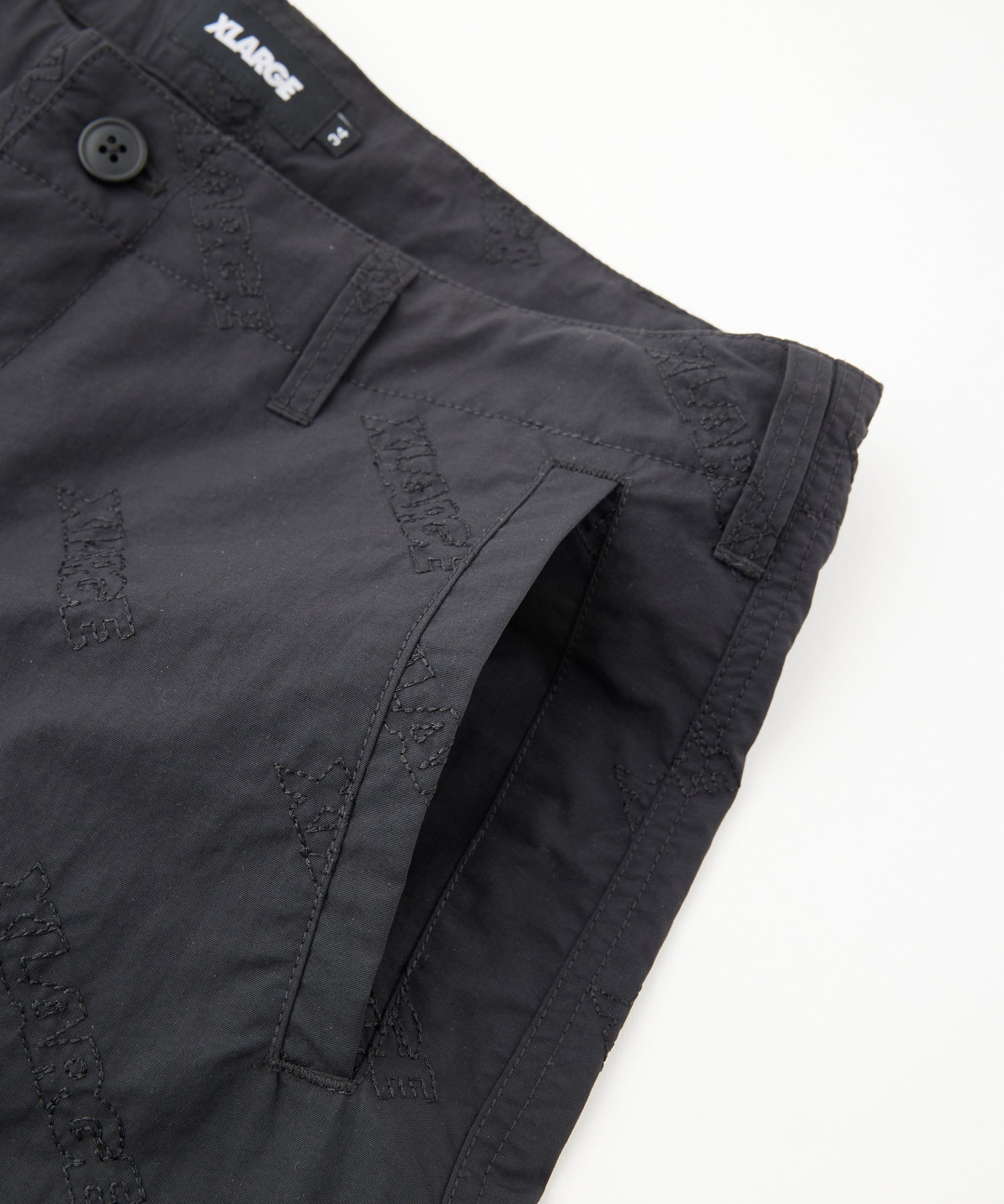 X-Large Allover Logo Pattern pantaloni nylon foderati