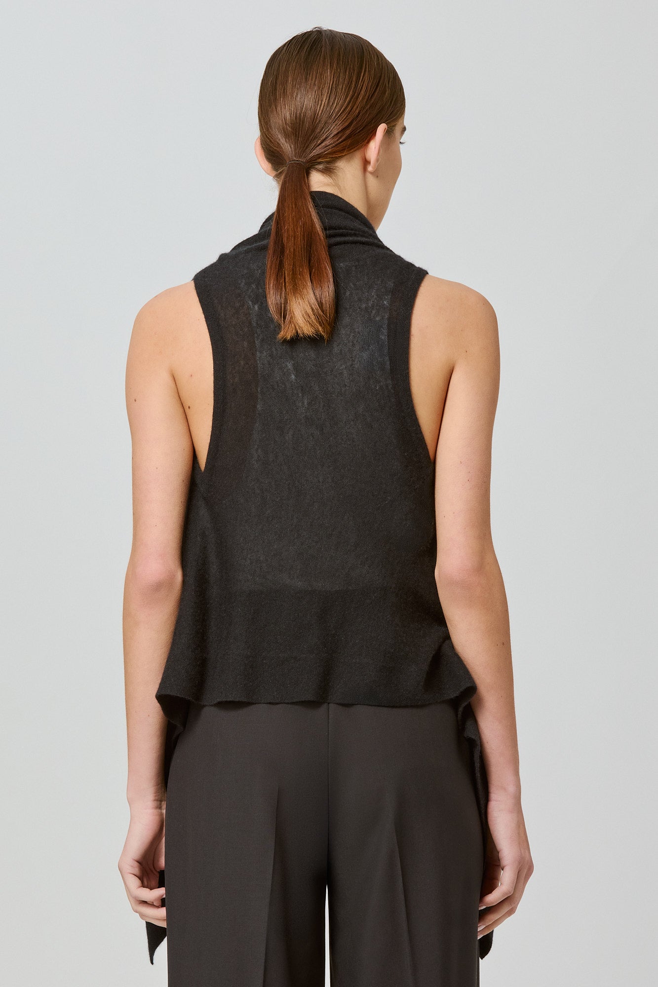 Sa Su Phi poncho cardigan cashmere seta nero