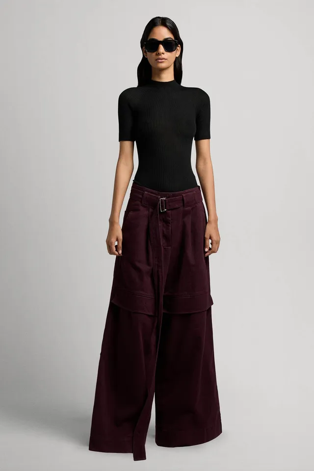 Sa Su Phi Giorgia pantaloni cargo in cotone bordeaux