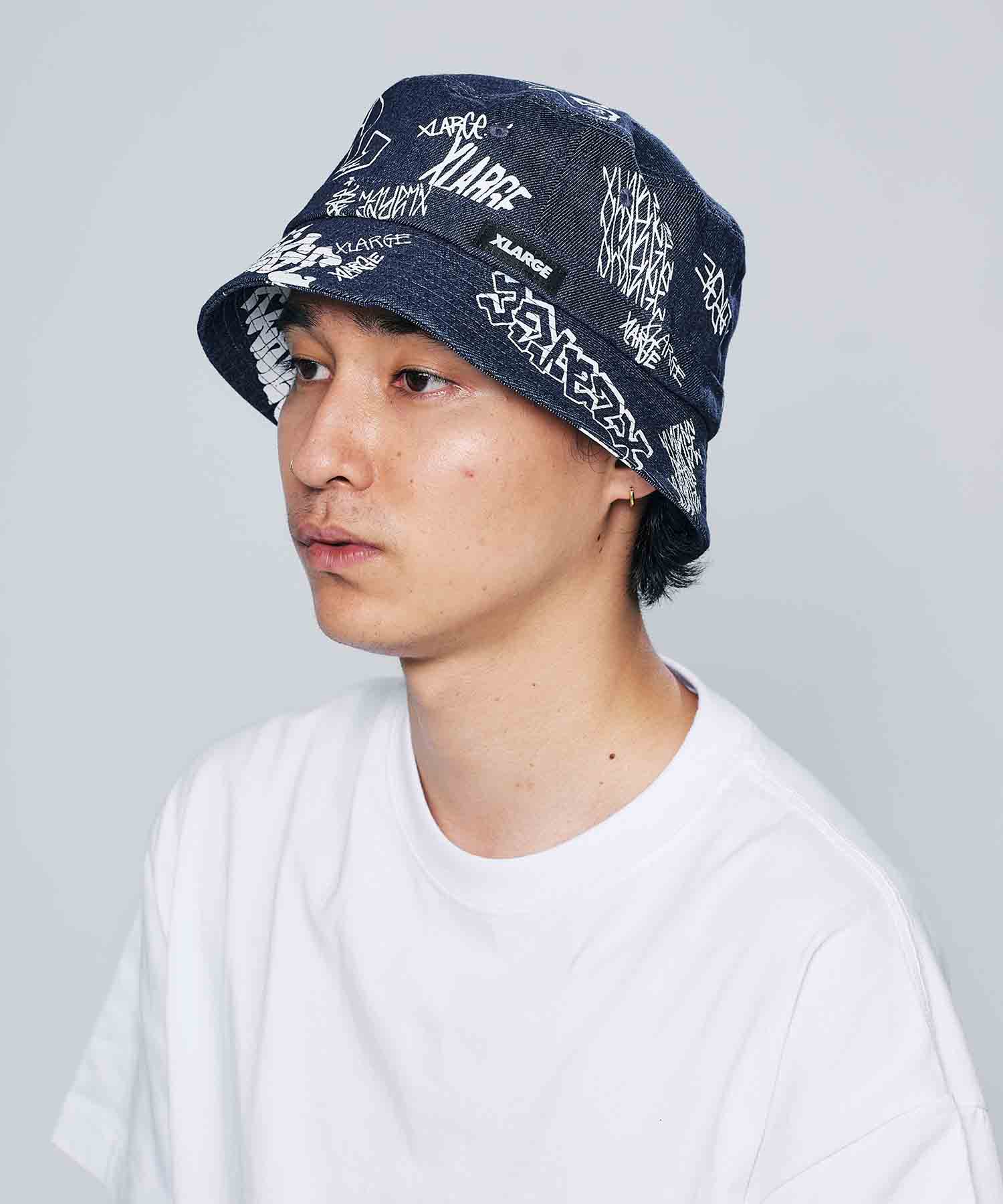 X-Large Graffiti Denim cappello indaco M cotone