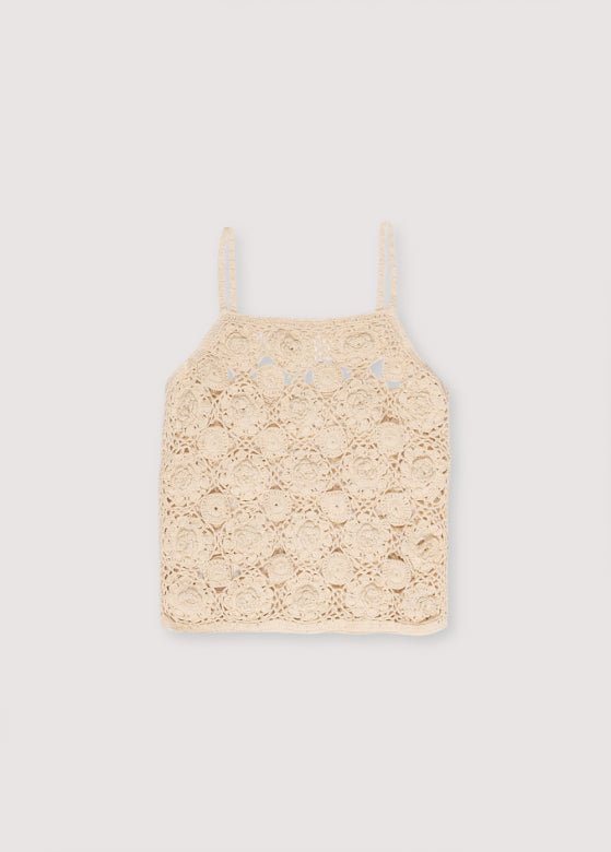 The New Society Nefeli top teen uncinetto floreale cotone