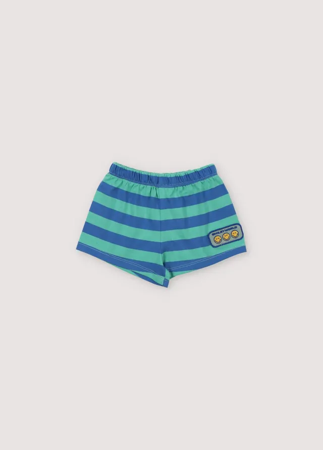 The New Society SmileyWorld shorts baby cotone blu 6m