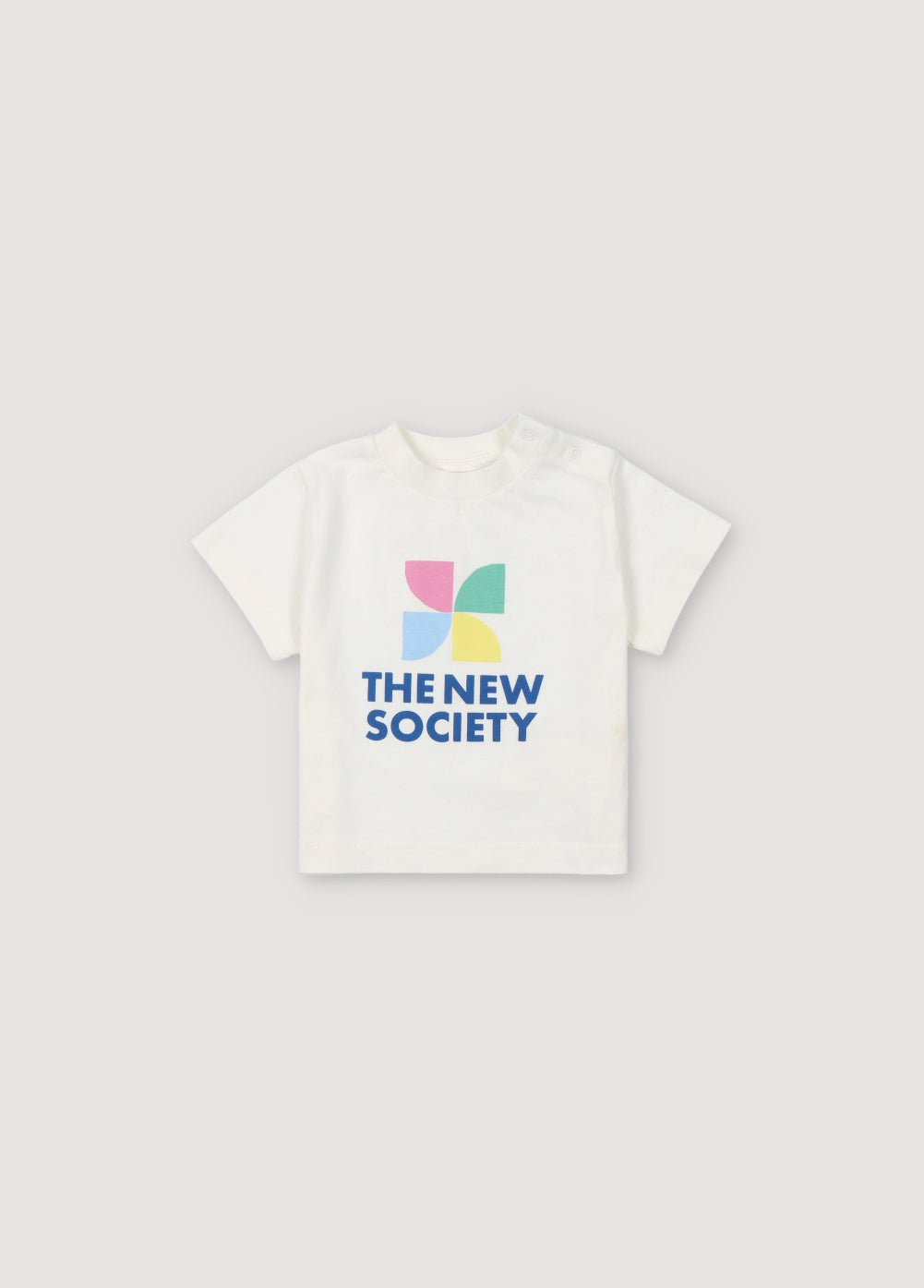 The New Society Mykonos T-Shirt Bimbo Cocco Logo Pastello