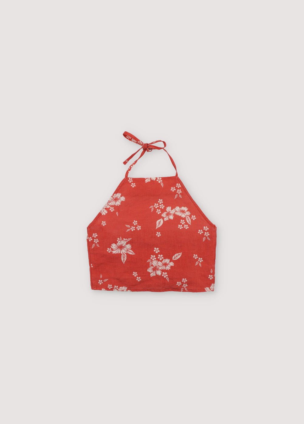 THE NEW SOCIETY Nauplia top teen rosso lino