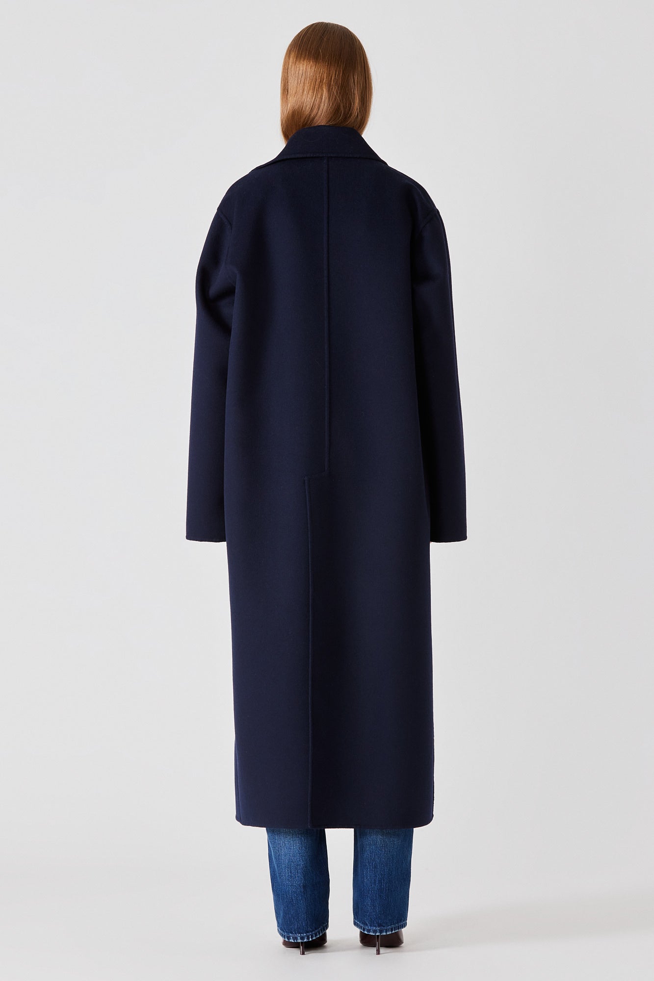 Sa Su Phi Caroline cappotto lungo double cashmere blu