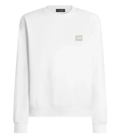 Dolce & Gabbana G9AHST felpa uomo bianca invernale