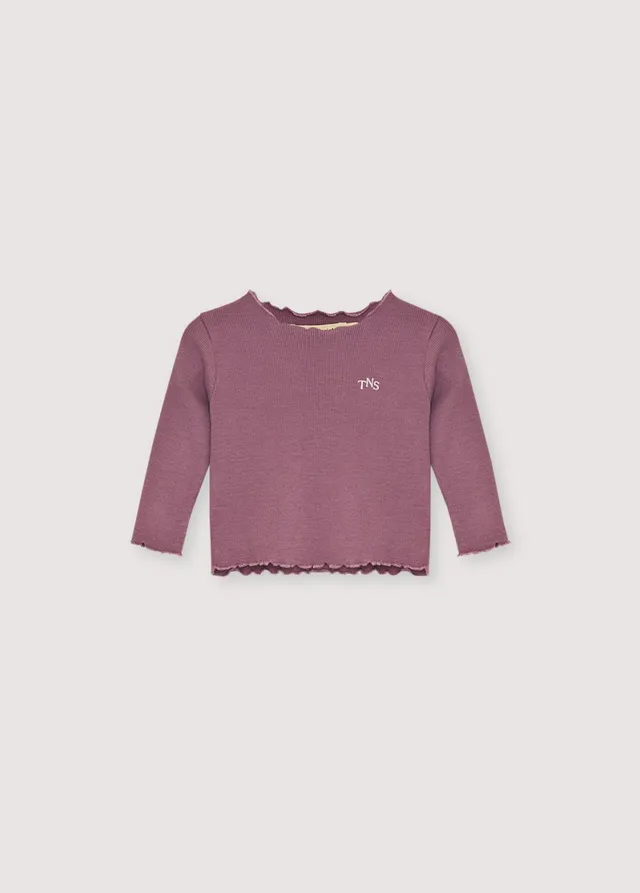 The New Society TNS Rib maglietta neonato Grape Bliss cotone