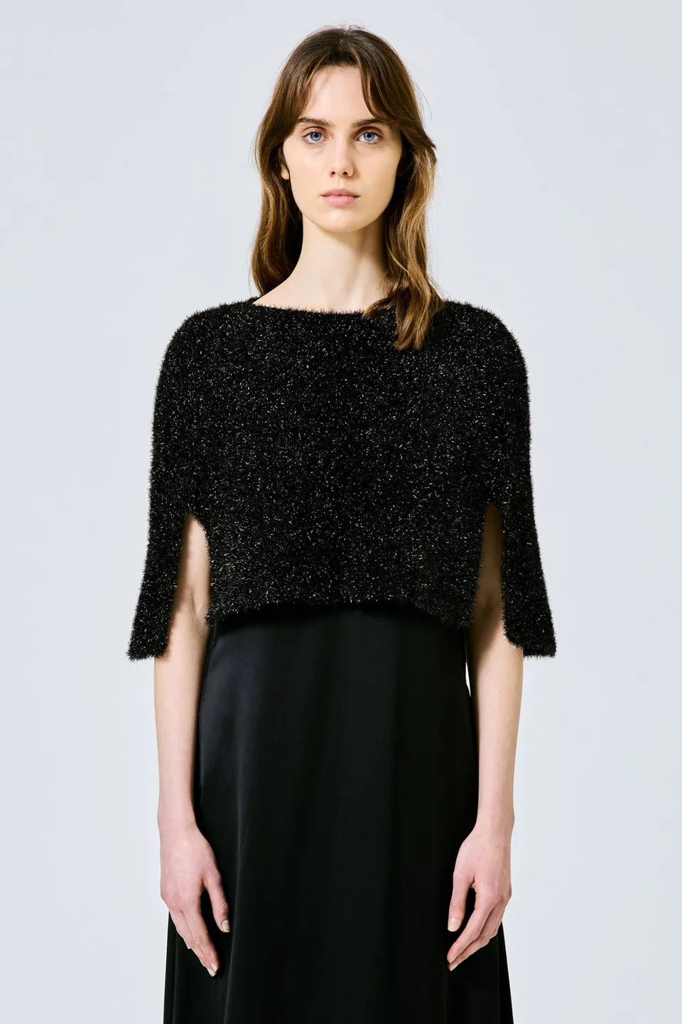 Sa Su Phi Cappa Disco mantella lurex nera maglieria