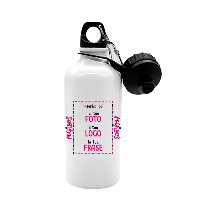 Mr. Gadgets Borraccia Personalizzabile 500 ml in Alluminio