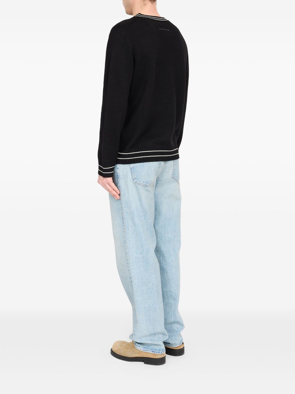 MM6 Maison Margiela SH0HL0046 maglia nera uomo