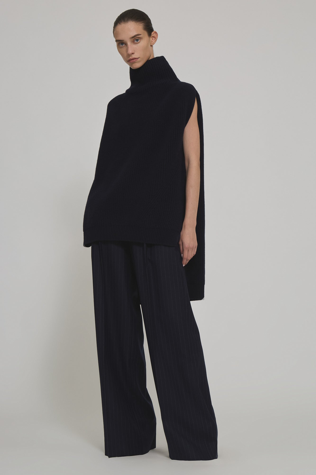 Sa Su Phi maglione smanicato blu in cashmere