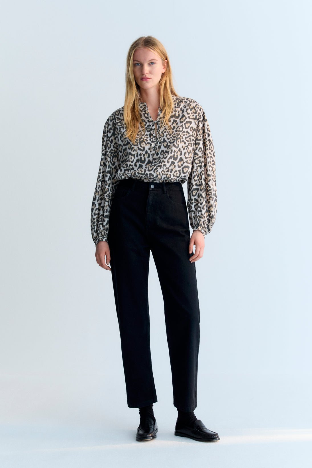THE NEW SOCIETY Nelia Woman Blouse blusa leopardata lyocell