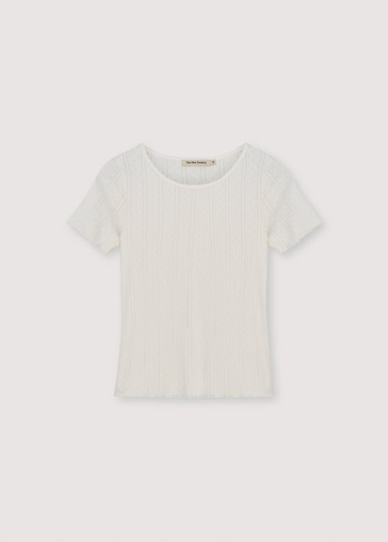 The New Society Romero Teen Tee Pure Cloud maglietta 12 anni bianca