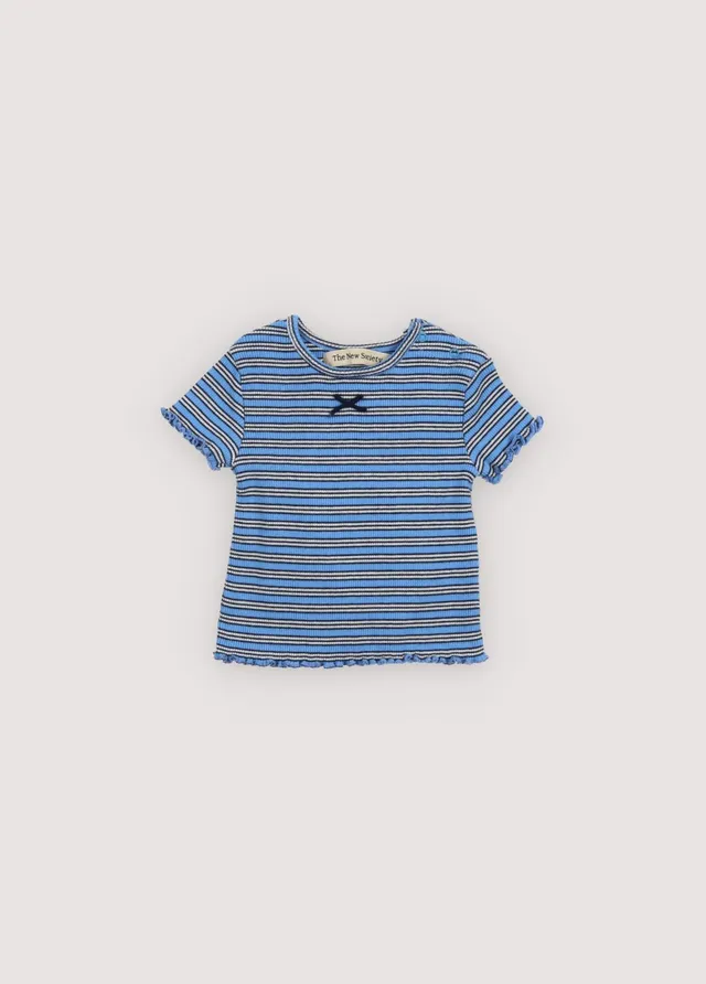 The New Society TNS Rib Baby Tee maglia righe midnight 6 mesi