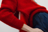 The New Society Cozy Jumper maglione mohair rosso