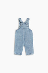 The New Society Ridge salopette baby denim cotone