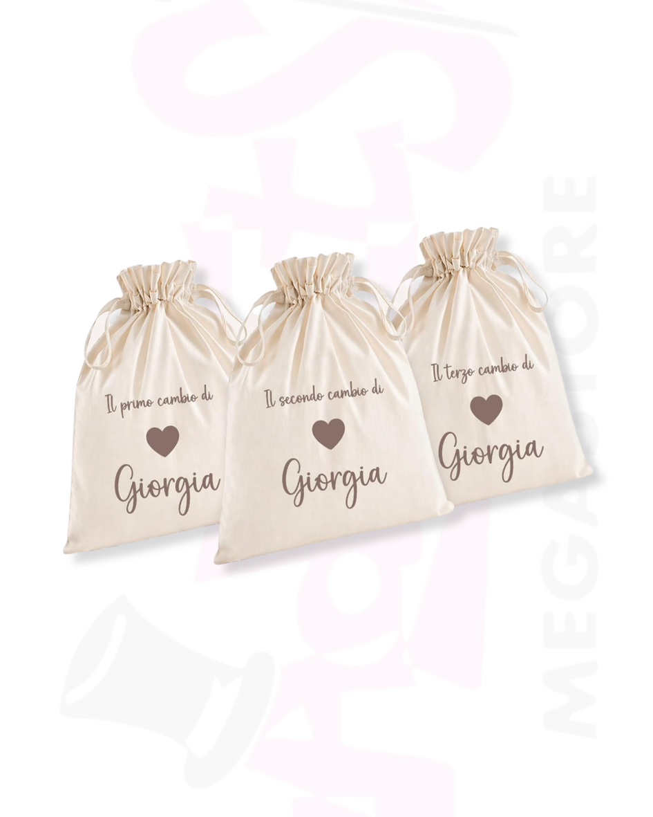 Mr. Gadgets Cambio Sacchetti Cotone Personalizzati