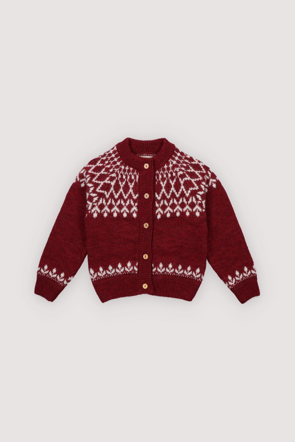 The New Society Wendy Plum Fantasy cardigan bambina prugna alpaca