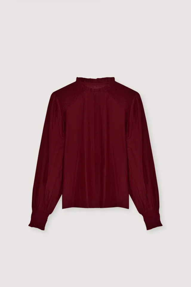 The New Society Luly Woman Blouse Plum Fantasy camicetta prugna seta
