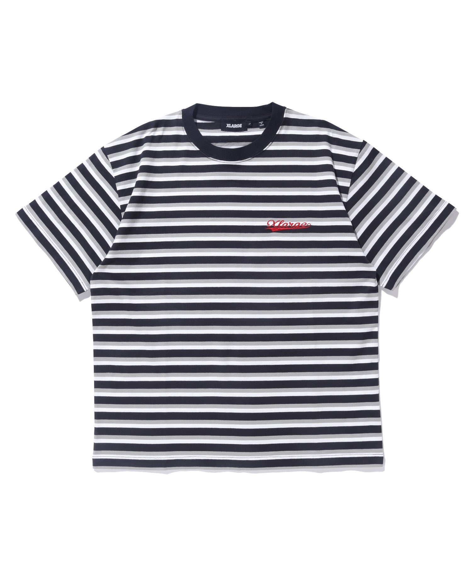 X-Large Baseball Logo Striped S/S Tee maglietta a righe