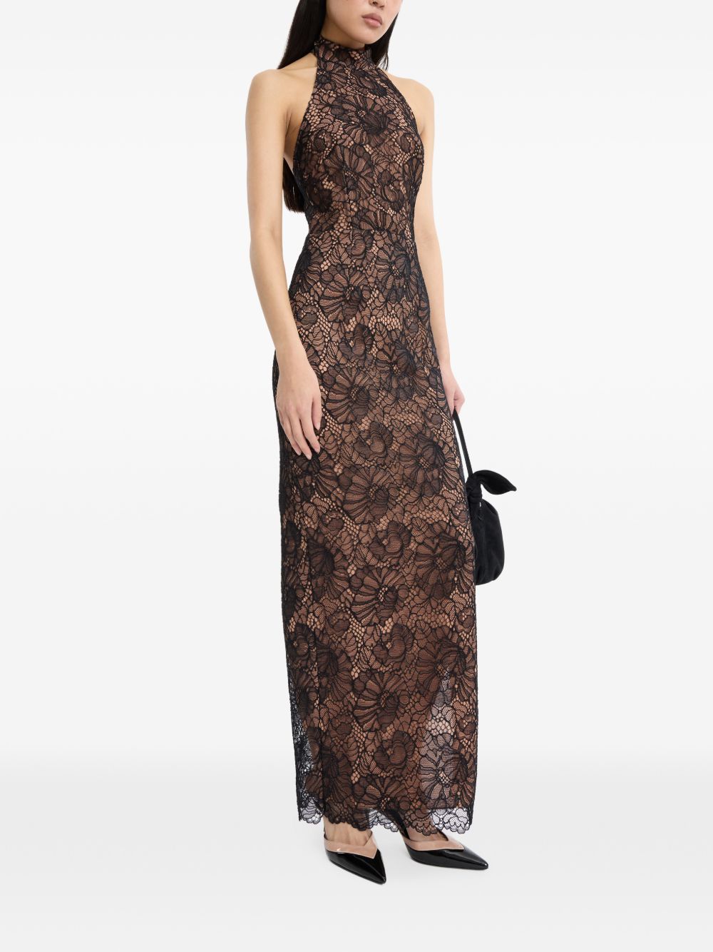 Rotate 116266100 abito lungo nero donna