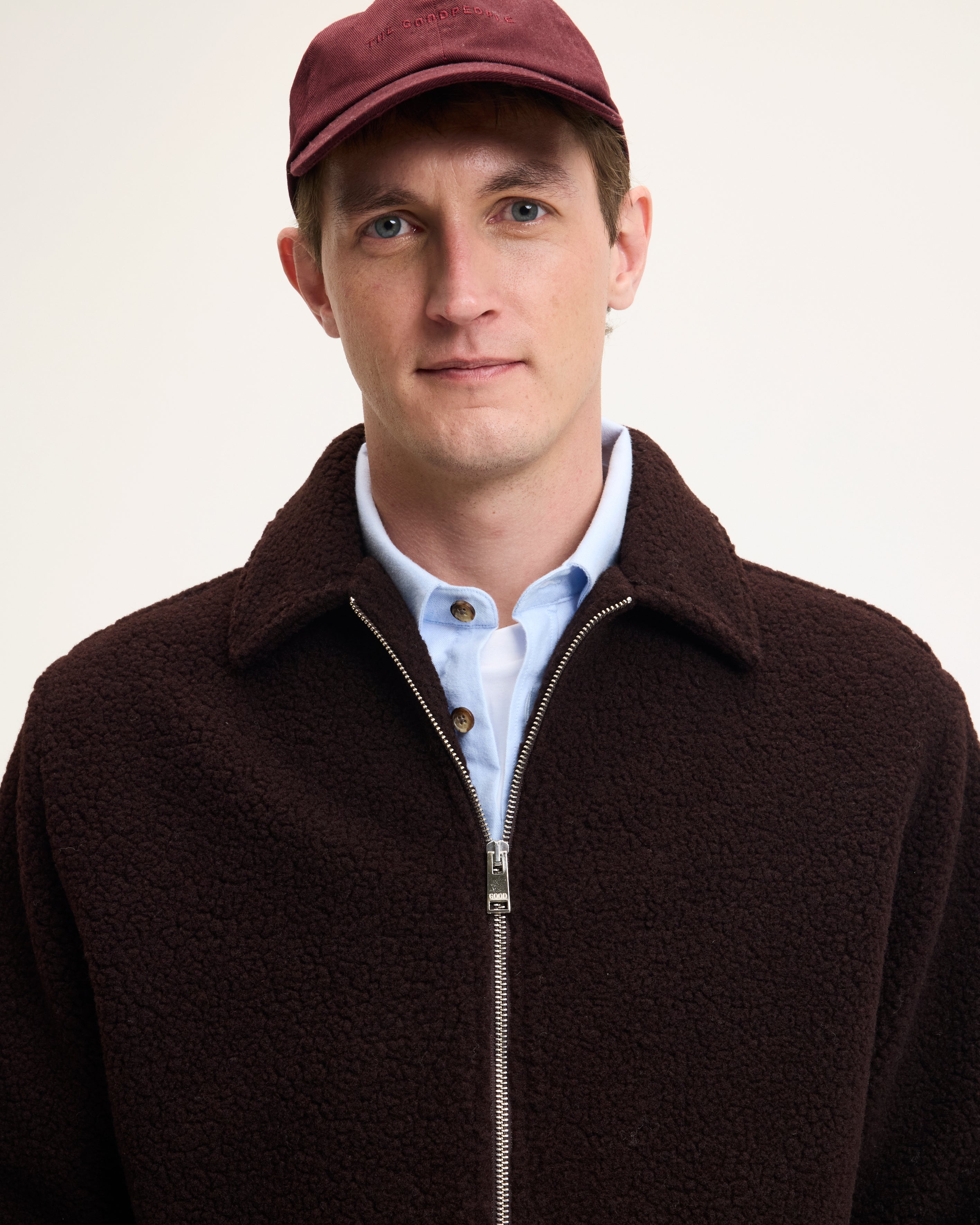 GOODPEOPLE Jteddy bomber misto lana Chocolate Brown