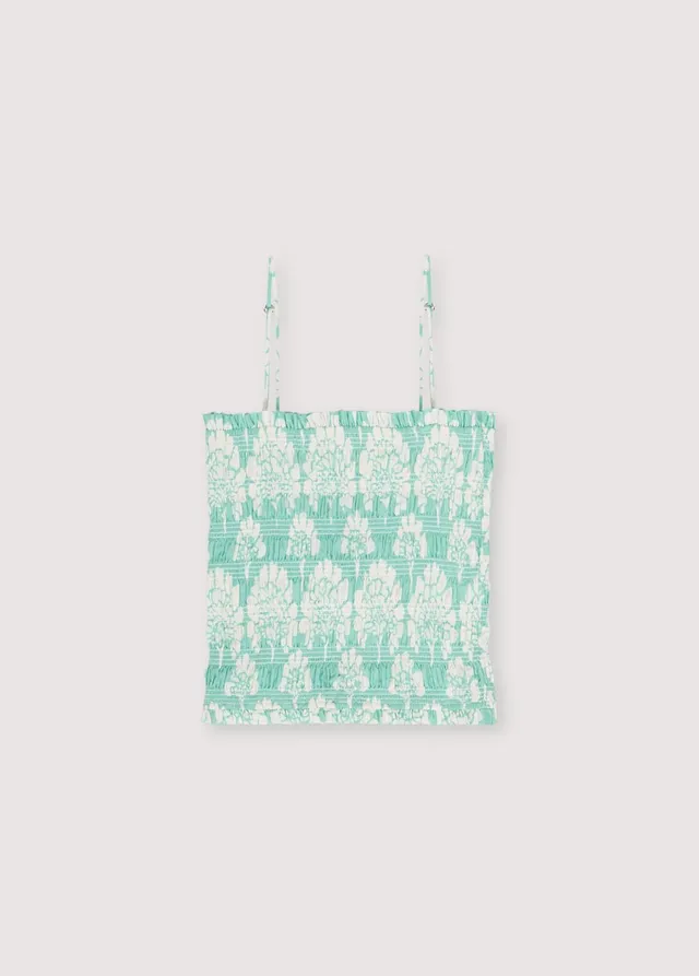 THE NEW SOCIETY Sofia top donna fiori cotone e lino