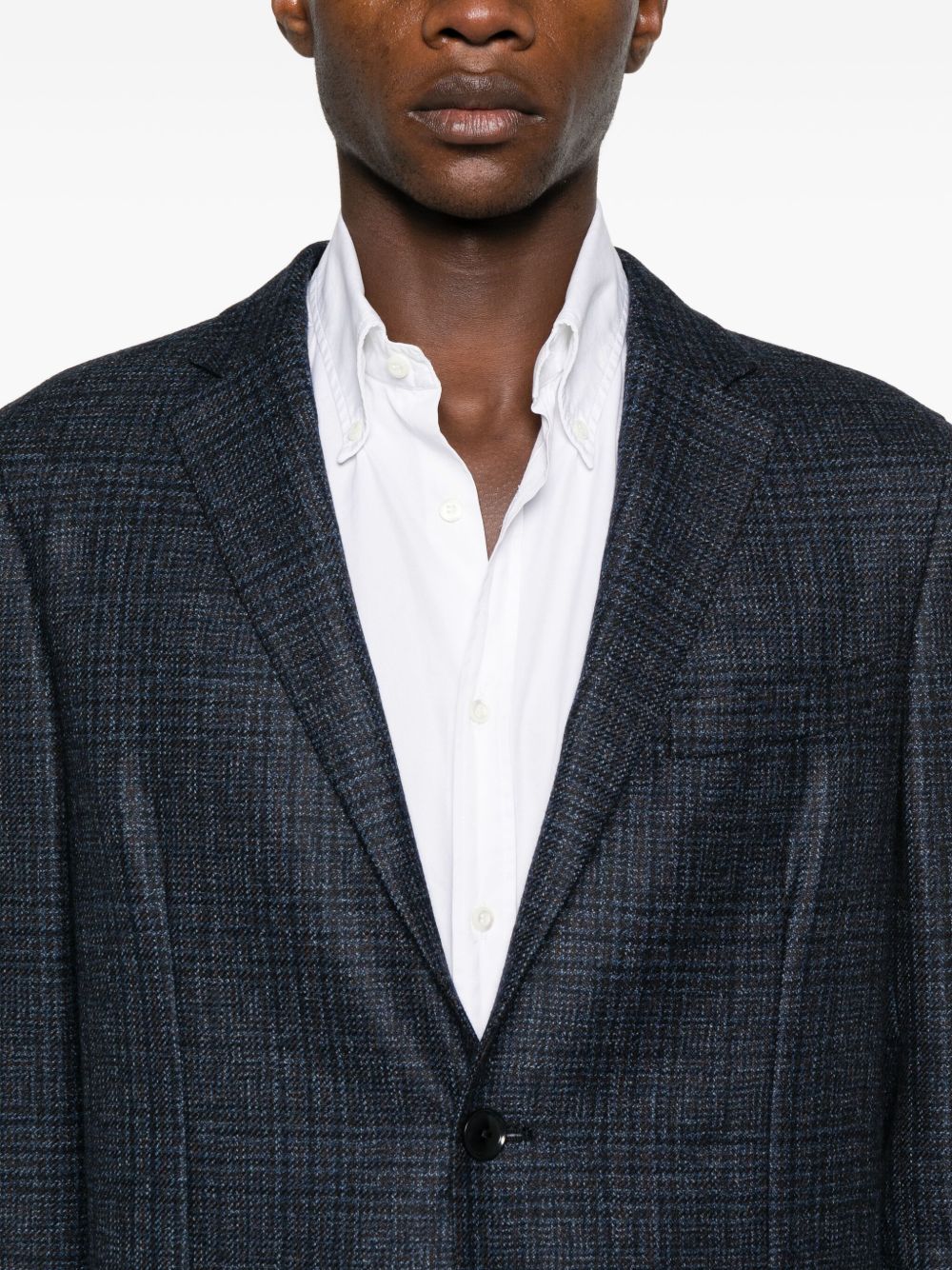 Ermenegildo Zegna 254707A2 giacca tartan blu uomo