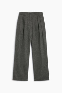 The New Society Opal Pantaloni Donna Lana con Pieghe