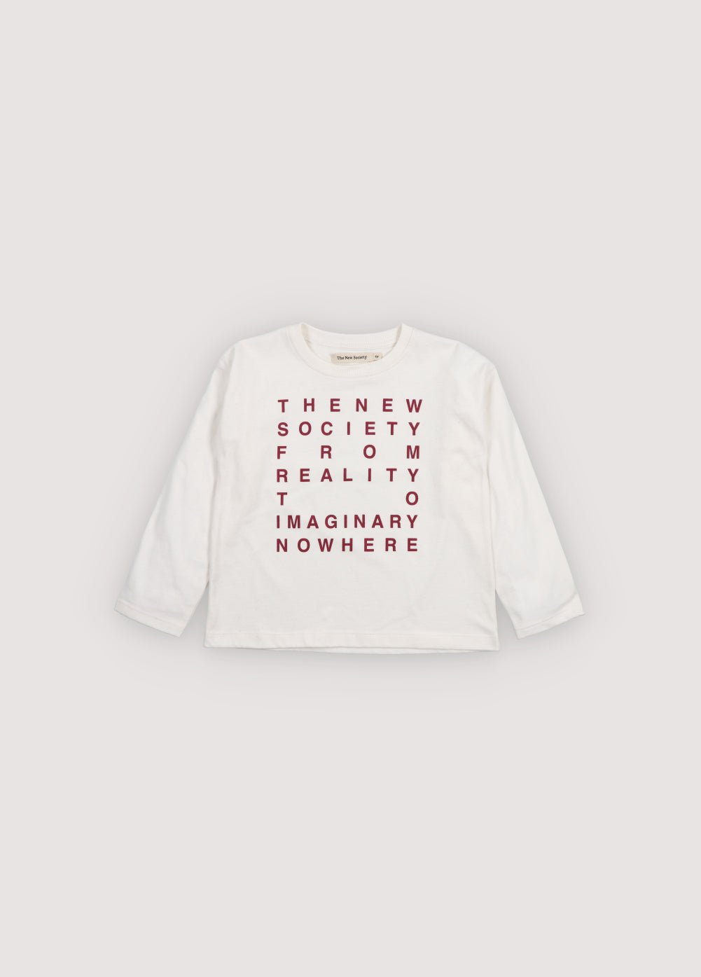 The New Society Oscar t-shirt bimbo bianca manica lunga