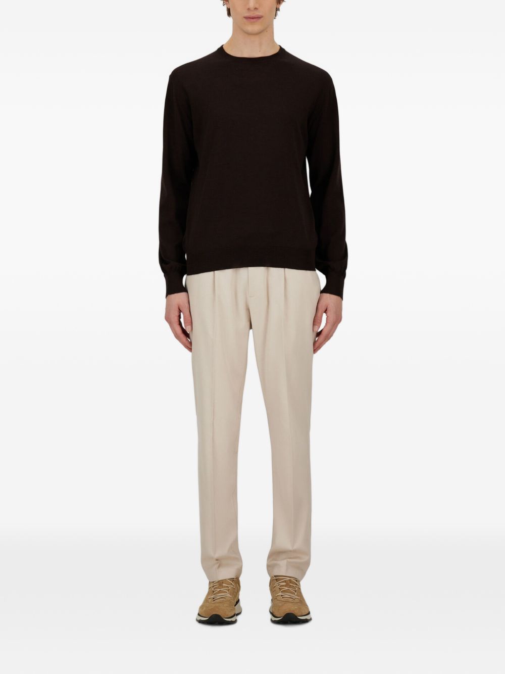 Herno MG00043UR maglia marrone scuro uomo