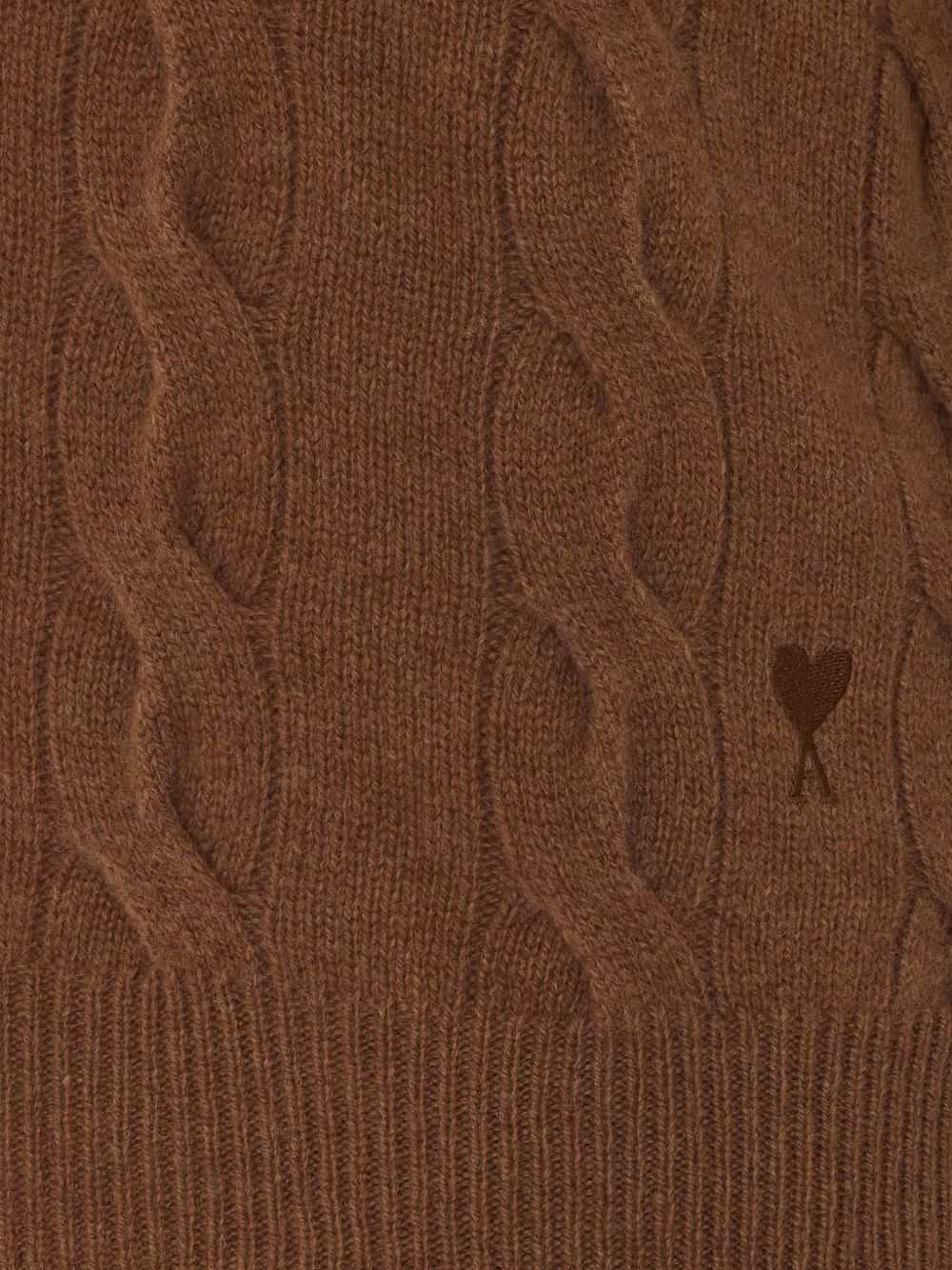AMI UKS880 maglia marrone camel uomo