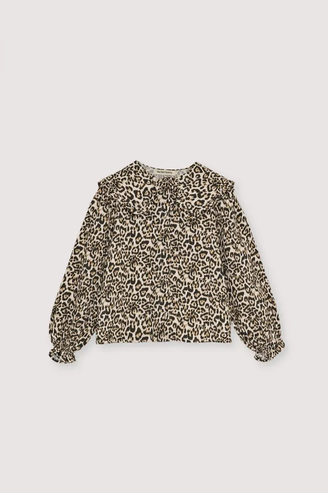 The New Society Nelia camicia leopardata bambina garza cotone