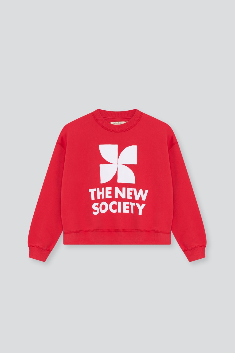 The New Society TNS Logo felpa 12 anni rosso tulipano