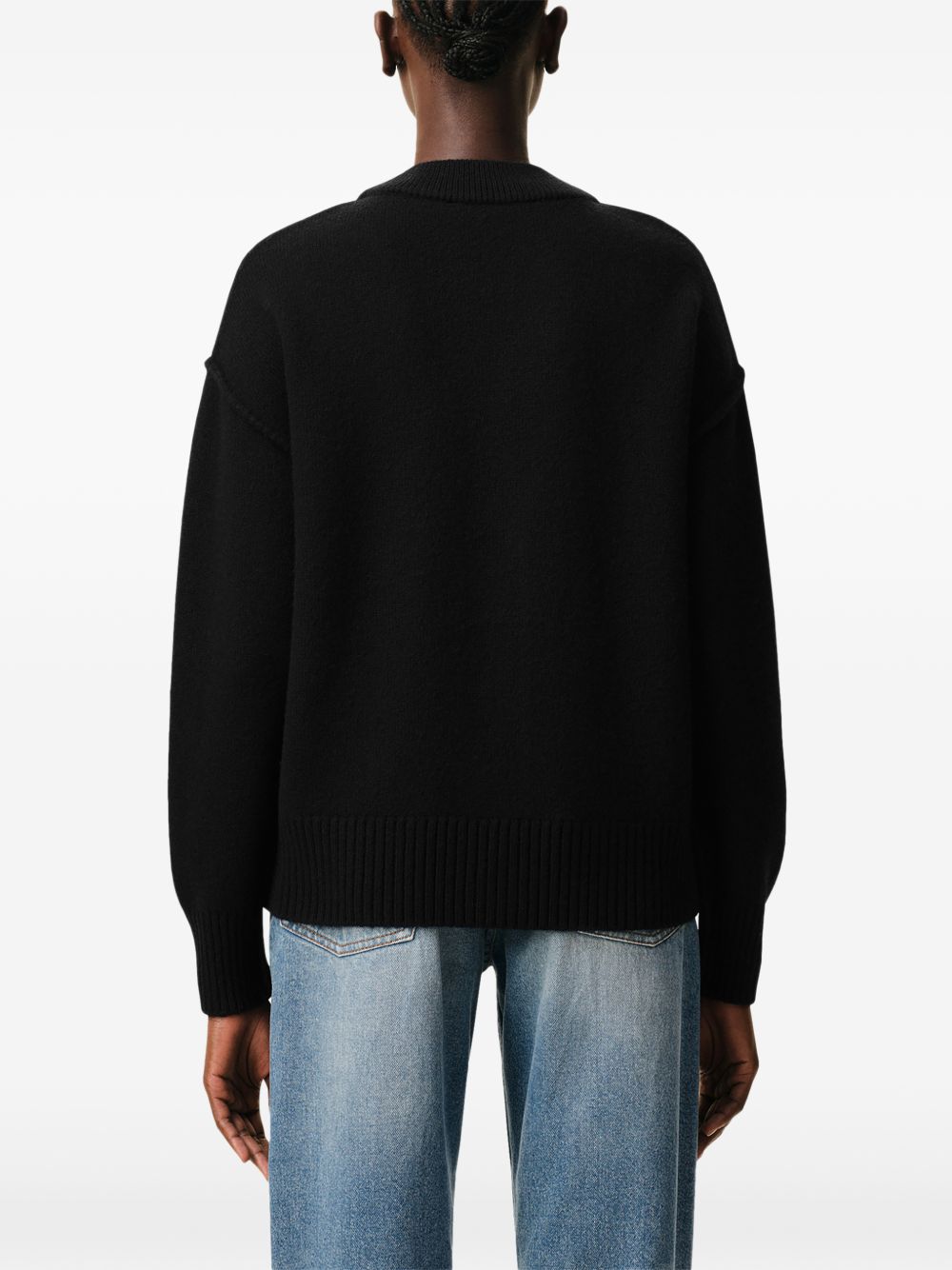 Ami Ami de Coeur UKC367018 cardigan nero lana merino