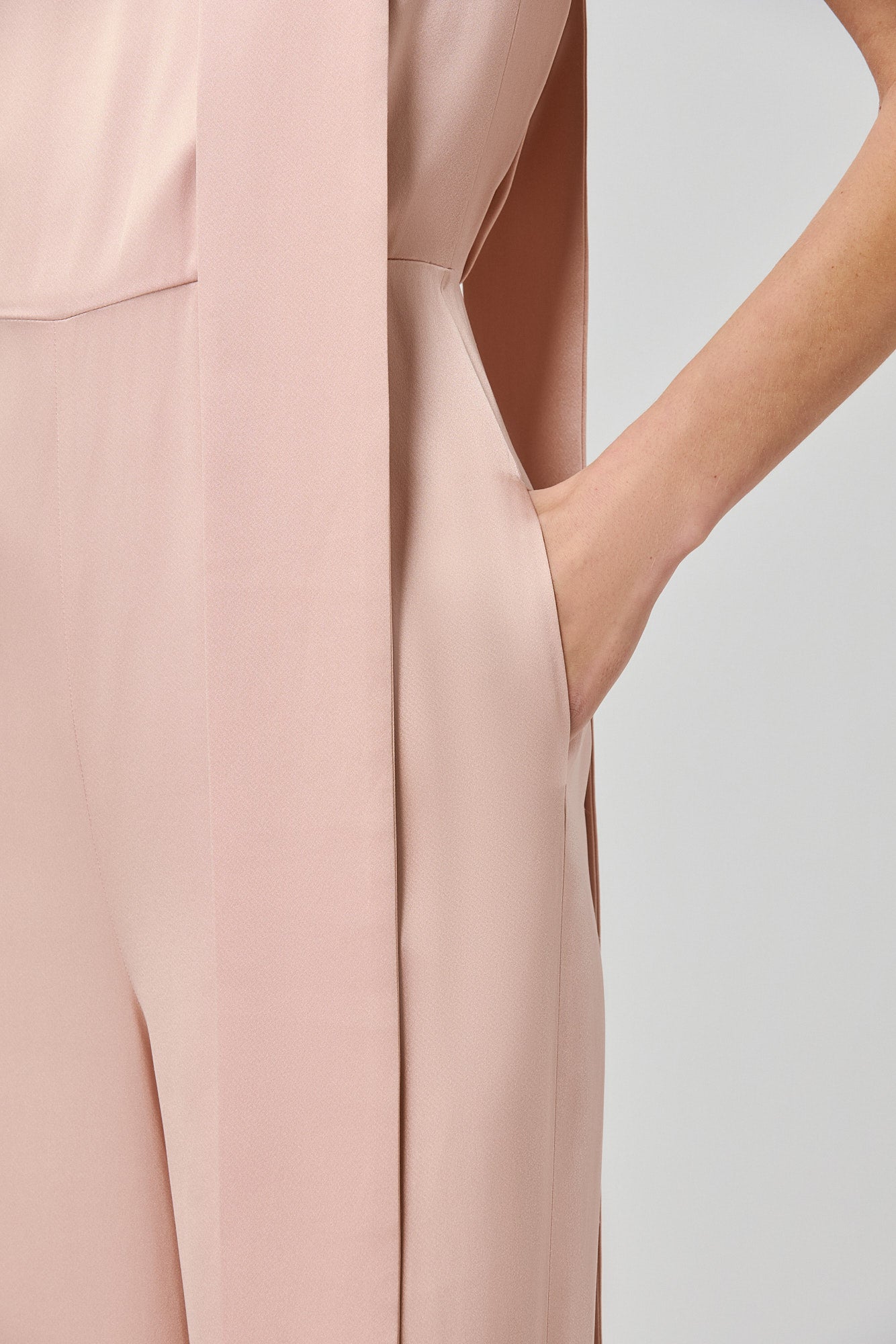 Sa Su Phi Nicole tuta rosa double satin collo alto