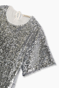 The New Society Muse top donna paillettes nero