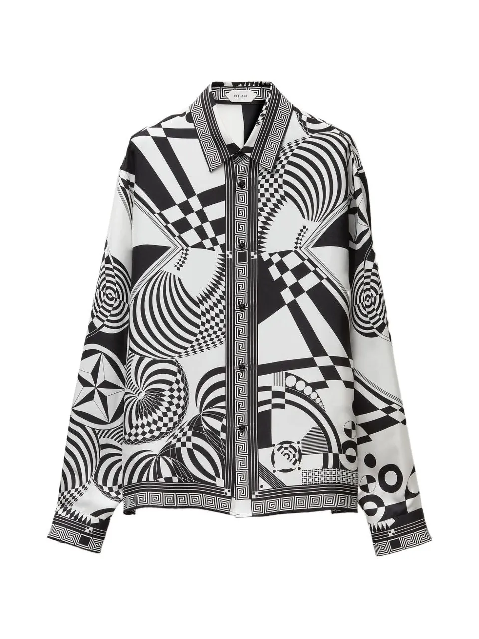 Versace 1024520 camicia uomo nero bianco
