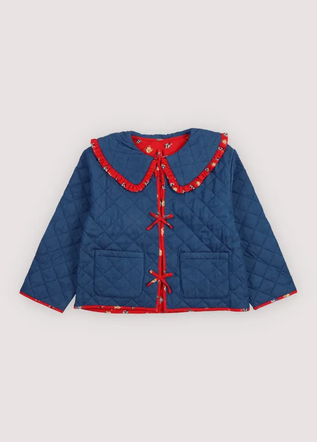 The New Society Amapola Jacket giacca bambina 6 anni floreale reversibile