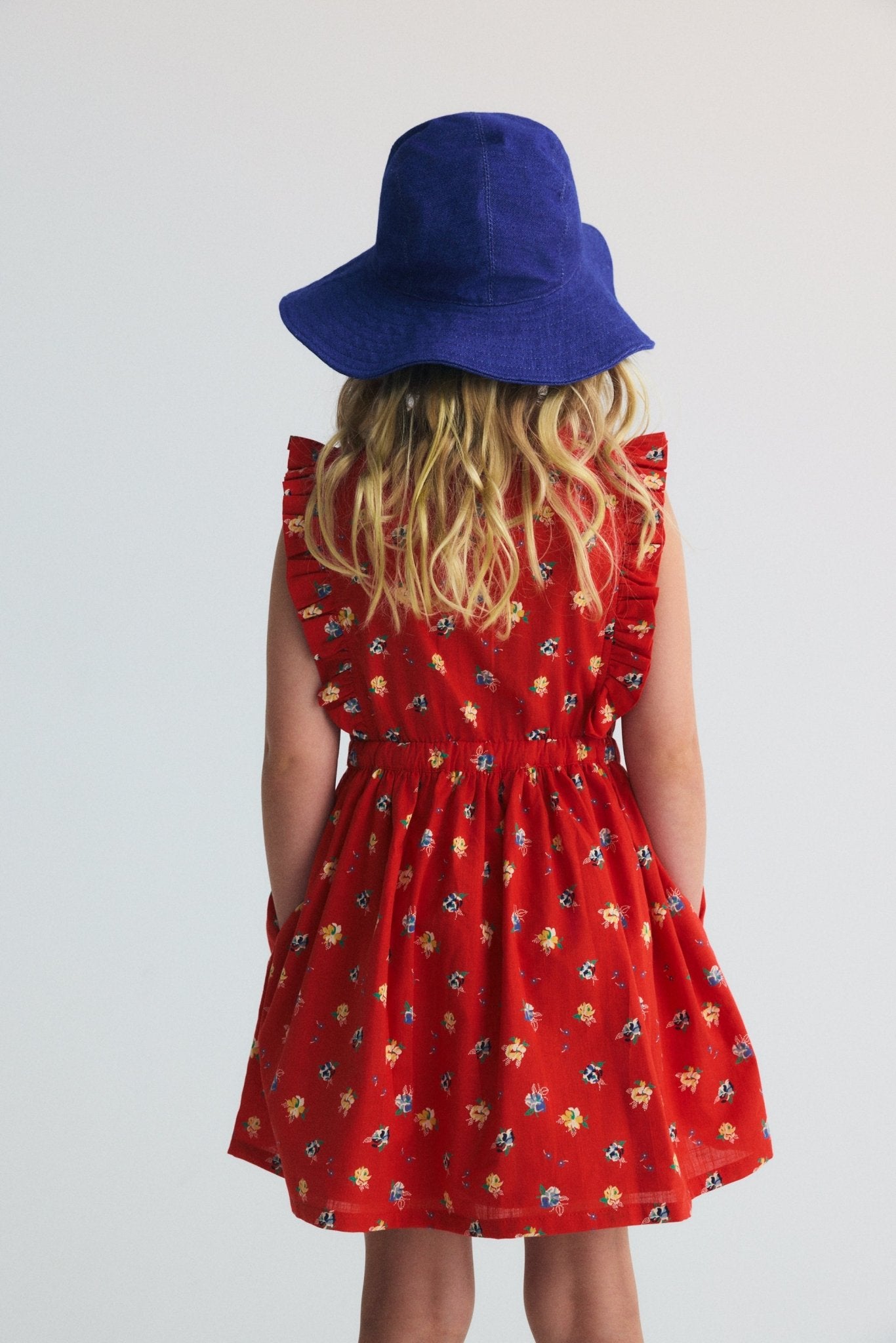 The New Society Amapola vestito bambina fiori bio