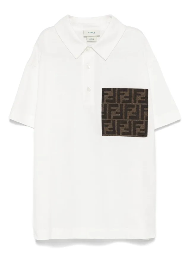 Fendi Kids JMI475 polo bambino quotidiana
