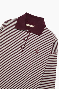 The New Society Ona Polo Winetesting Stripe cotone
