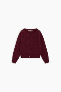 The New Society Luma Cardigan cardigan bordeaux cashmere