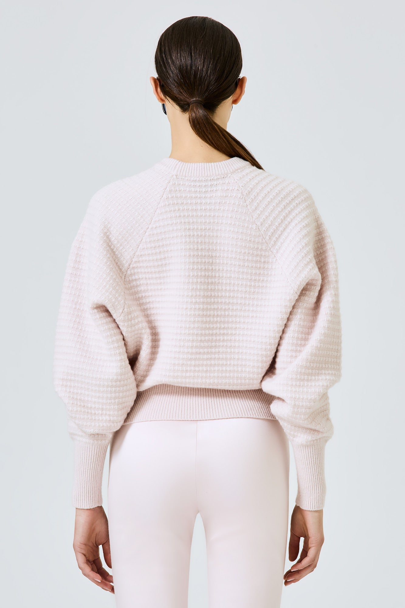 Sa Su Phi maglione a quadri misto cashmere rosa taglia 40