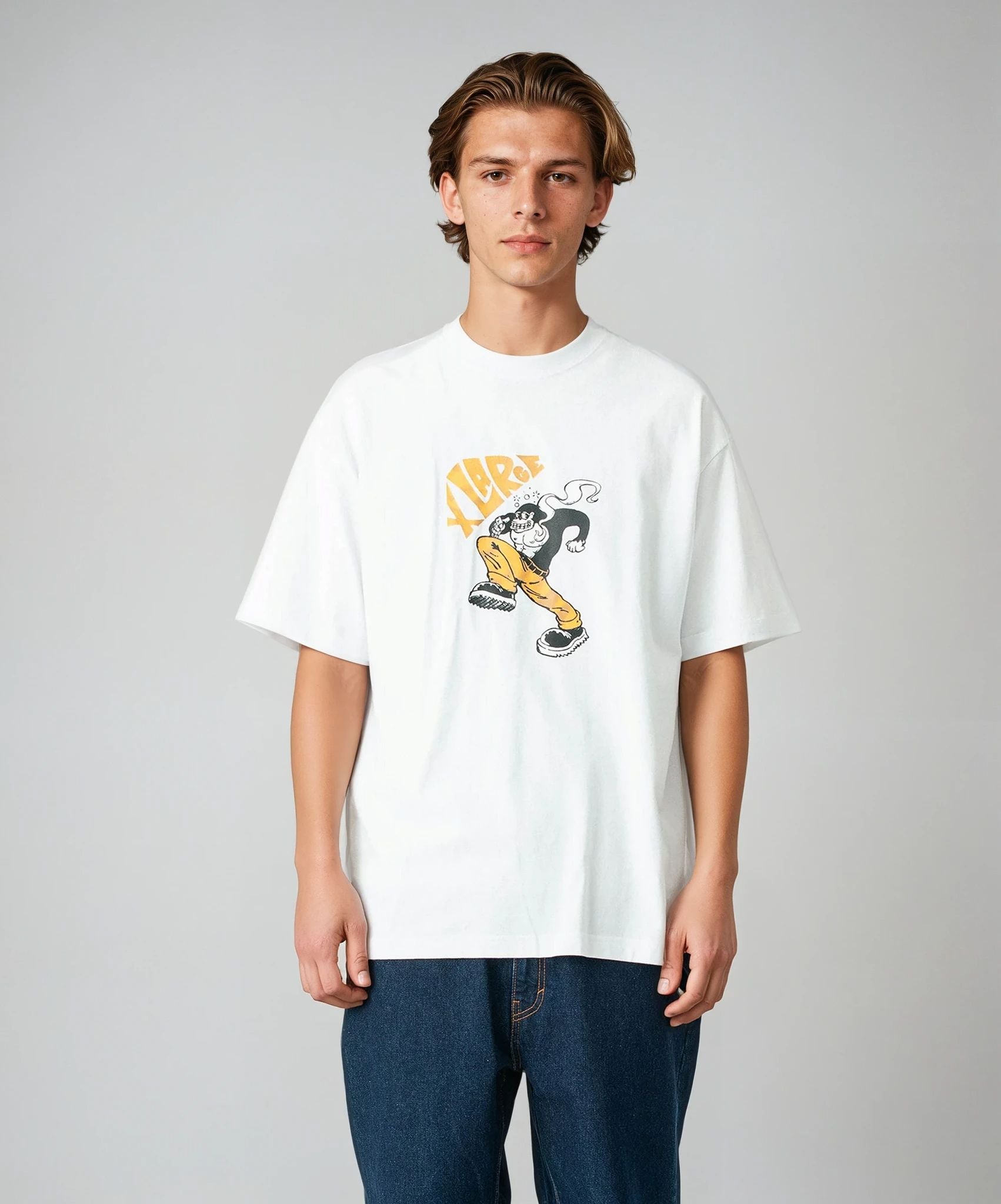 X-Large Amos Gorilla S/S Tee maglietta bianca L in cotone
