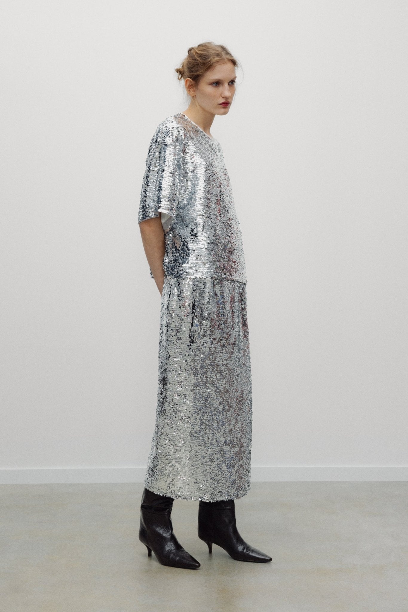 The New Society Muse Woman Skirt gonna paillettes midi