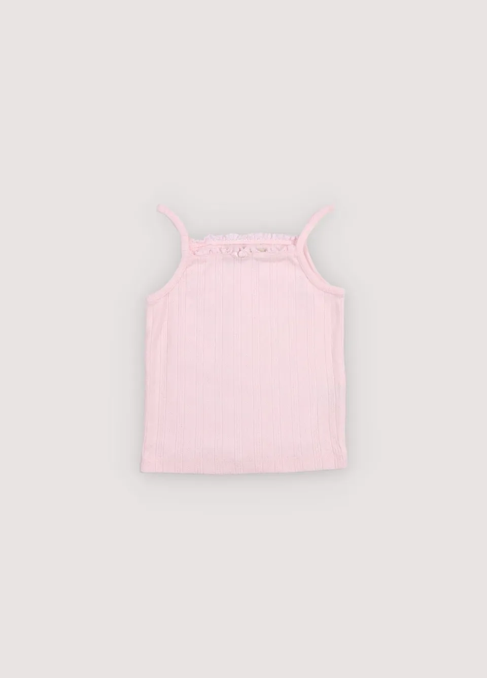 The New Society Nardo Baby canotta rosa cotone spalline sottili