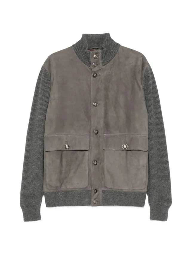 Brunello Cucinelli MPCLF1955 bomber acciaio